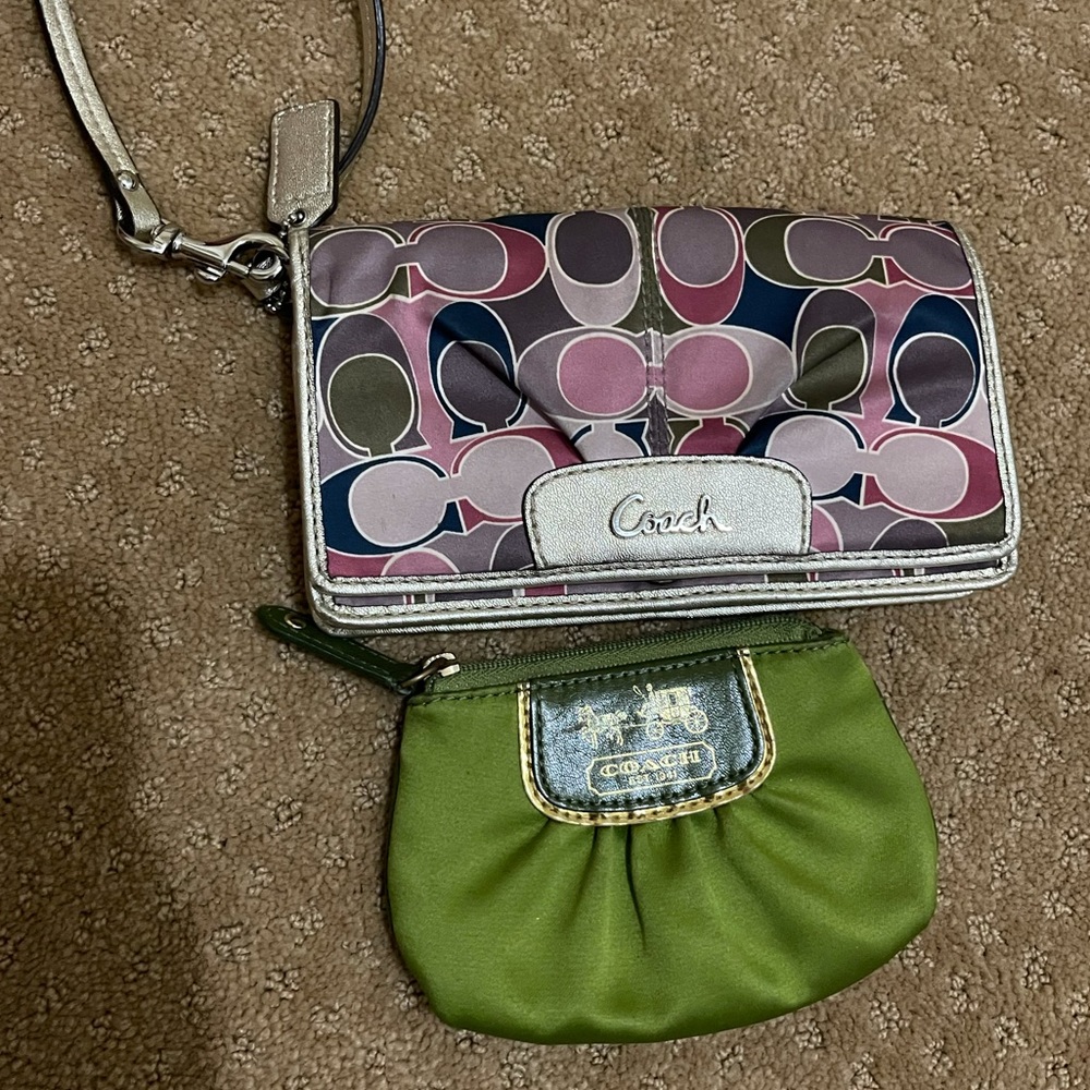 Coach wristlet and coin purse